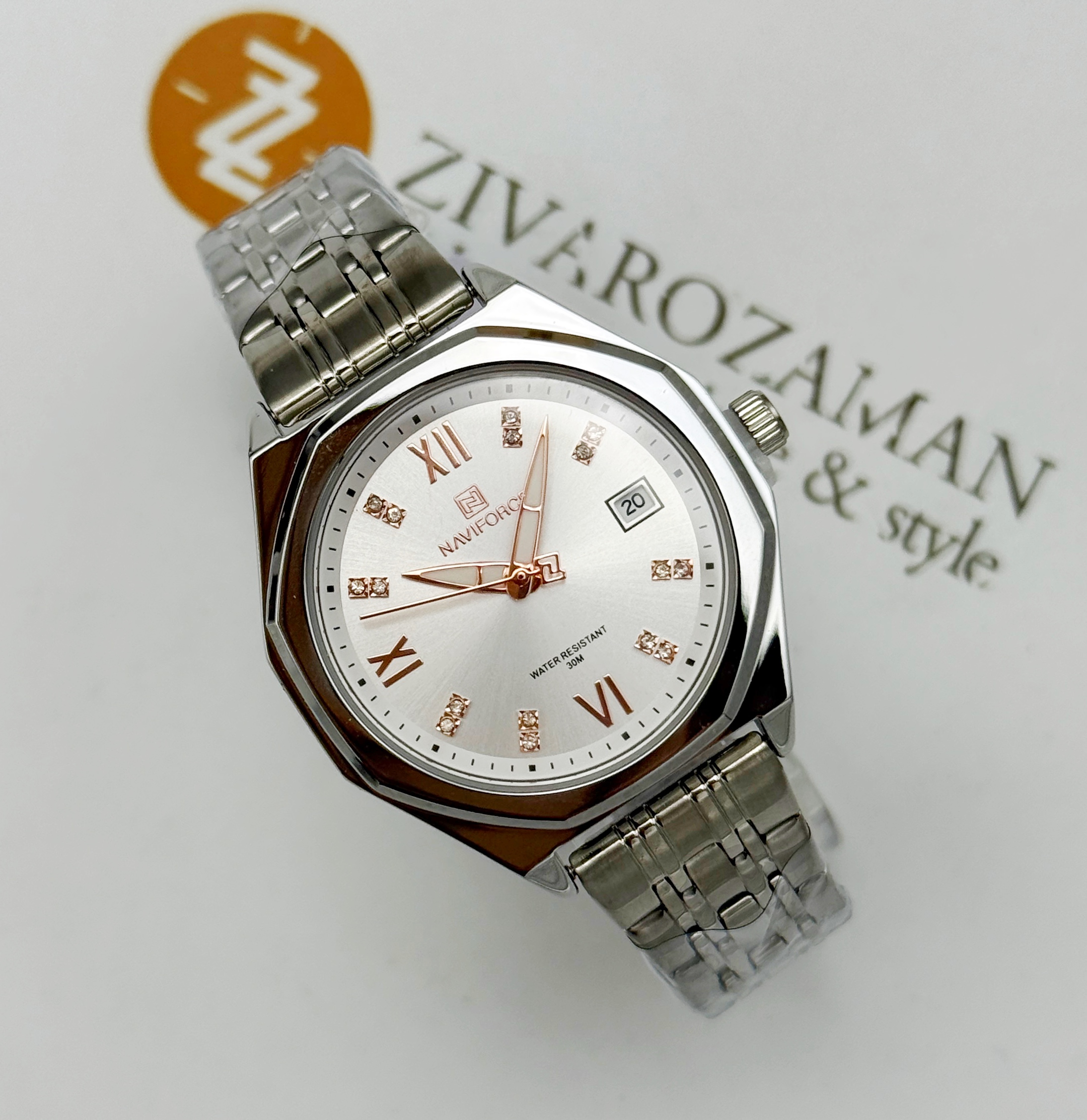 IMG_3728 ساعت زنانه استیل ناوی فورس NAVIFORCE مدل NF5052 - تصویر 1